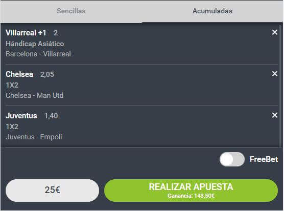 Apuesta 1x2 (apostar a ganador, empate o perdedor)