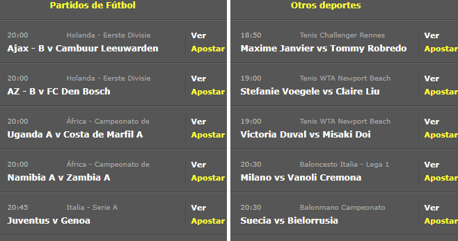 Ver en directo bet365