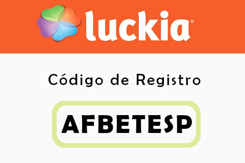 imagen del codigo de registro promocional de la casa de apuestas luckia