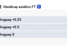 handicap asiatico luckia para el final del partido