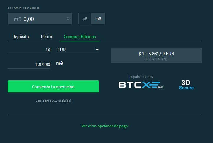 depositar bitcoins casa de apuestas