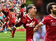 La delantera del Liverpool es temible.