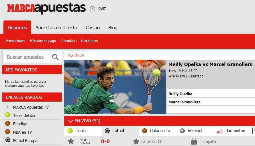 website marca apuestas