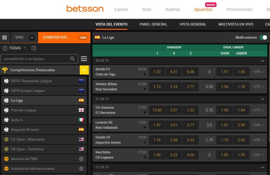 website betsson apuestas deportivas