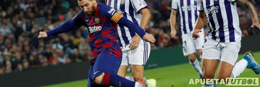 Jugada de Messi en un Valladolid vs Barcelona de la Liga Santander