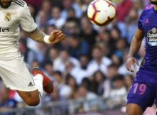 Partido de temporada anterior de Liga Santander entre Real Madrid y Celta en el Santiago Bernabeu