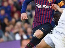 Barcelona y Getafe en un partido de Liga en el Camp Nou