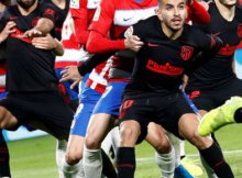 Jugada de Corner en un Granada vs Atlético de Madrid de Liga Santander