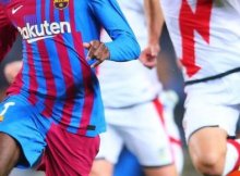 Barcelona en un partido de Liga Santander frente a Rayo Vallecano