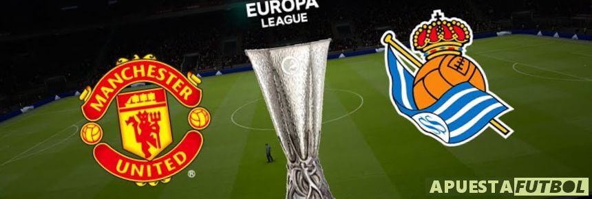 Cartel del partido de Europa League en Old Trafford entre Manchester y Real Sociedad