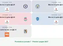 Pronósticos Jornada 7 Premier League Pronósticos Jornada 7 Premier League
